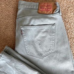 Aqua Blue Levi’s 501 Mens Denim Jeans! Perfect for Fall!